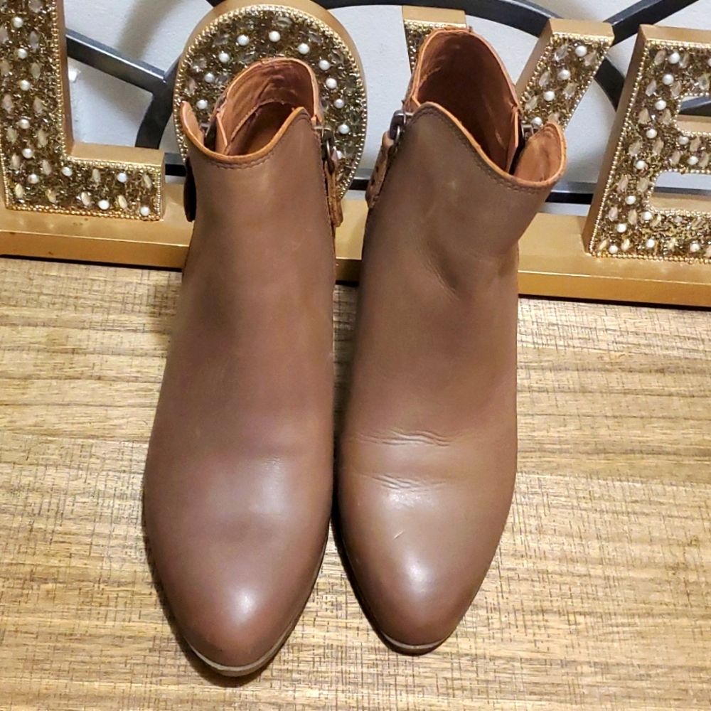 Frye Brown Leather Ankle Booties